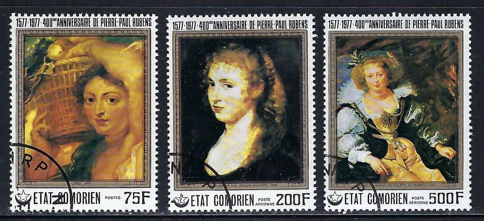 Comoras 1977 6v. CTO NH 400 aniversario. Rubens de nacimiento • Pinturas • Arte • Foto 3 de 3
