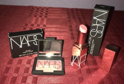 NARS Orgasm Afterglow Lip Balm Full Size & Free Orgasm Blush Travel Size New
