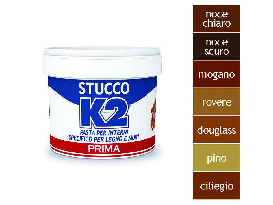STUCCO K2 PER LEGNO NOCE CHIARO DA 500 GR