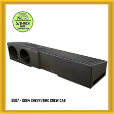 QPower QBOMB Dual 8" Ported Woofer Car Enclosure for Chevy/GMC Crew Cab ?07-?24