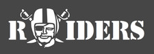 3.5"x10" Clear Plastic Stencil - Raiders RE160   