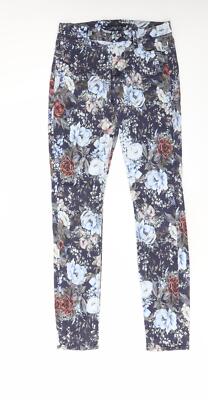 7 For All Mankind Damen Jeans Mehrfarbig Baumwollmischung Gerade Größe W26