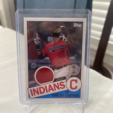 2020 Topps Carlos Santana SP  Indians 1985 Relic Card 85TR-CSO