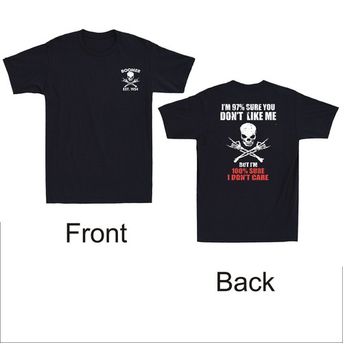 Boomer Est 1954 I'm 97% Sure You Don't Like Me Front & Back Print Men's T-Shirt - Picture 4 of 8