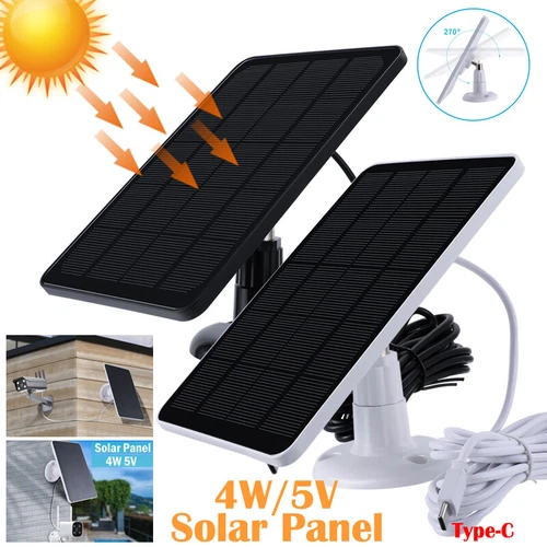 Solarpanel für Überwachungskamera tragbares Solarladegerät mit Anschluss A Typ C - Bild 1 von 19