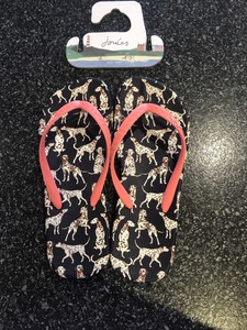 dog print flip flops