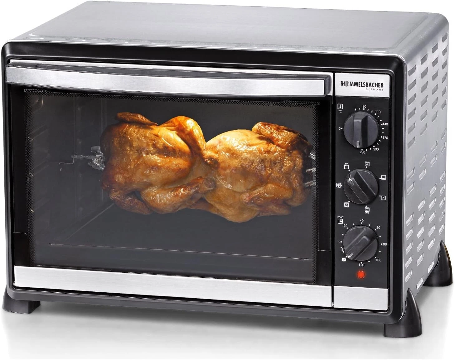 Rommelsbacher Stainless Steel Mini Oven BG1805E, Extra Large 42 Litres (EU Plug)