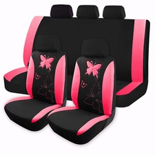 Butterfly Cloth Breathable Universal Car 5 Seat Cover Full Set Front Rear Cover Butterfly Cloth Breathable Universal Car 5 Seat Cover Full Set Front Rear Cover