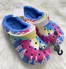 Crocs Unisex Classic Tie Dye Lined Comfort Clogs Mens 4 Womens 6