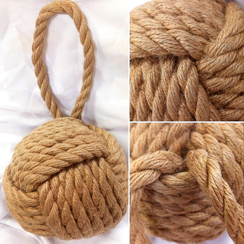 MONKEY FIST JUTE ROPE KNOT DOOR STOPPER NAUTICAL SAILORS KNOT BOOK