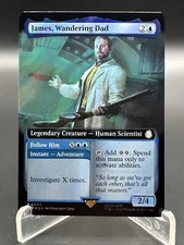 MTG Fallout (PIP 0903) - James, Wandering Dad - (EXTENDED ART) (SURGE FOIL) NM