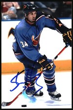 Shane Hnidy Autographed 4x6 Color Photo Atlanta Thrashers Blue #34 A