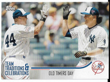 2018 Topps Team Traditions & Celebrations #TTC-OTD Old Timers Day Yankees