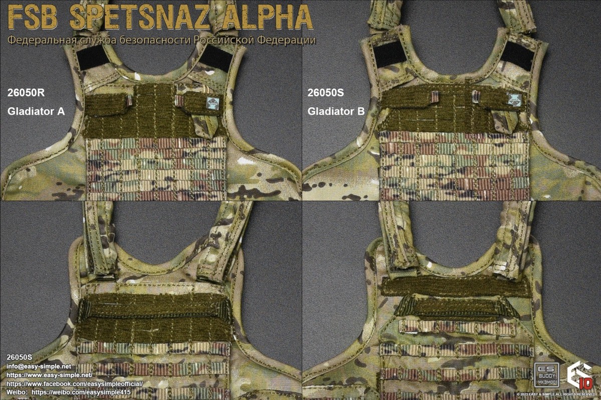 1:6 Easy & Simple Russian FSB Spetsnaz ALPHA Multicam Gladiator 