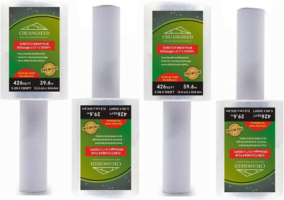 Set de 4 rollos de film estirable industrial, 80 gauge, 1000 ft, 5.1''