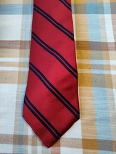Red With Blue Stripes Necktie By State Street Exclusively For Jordan Marsh...