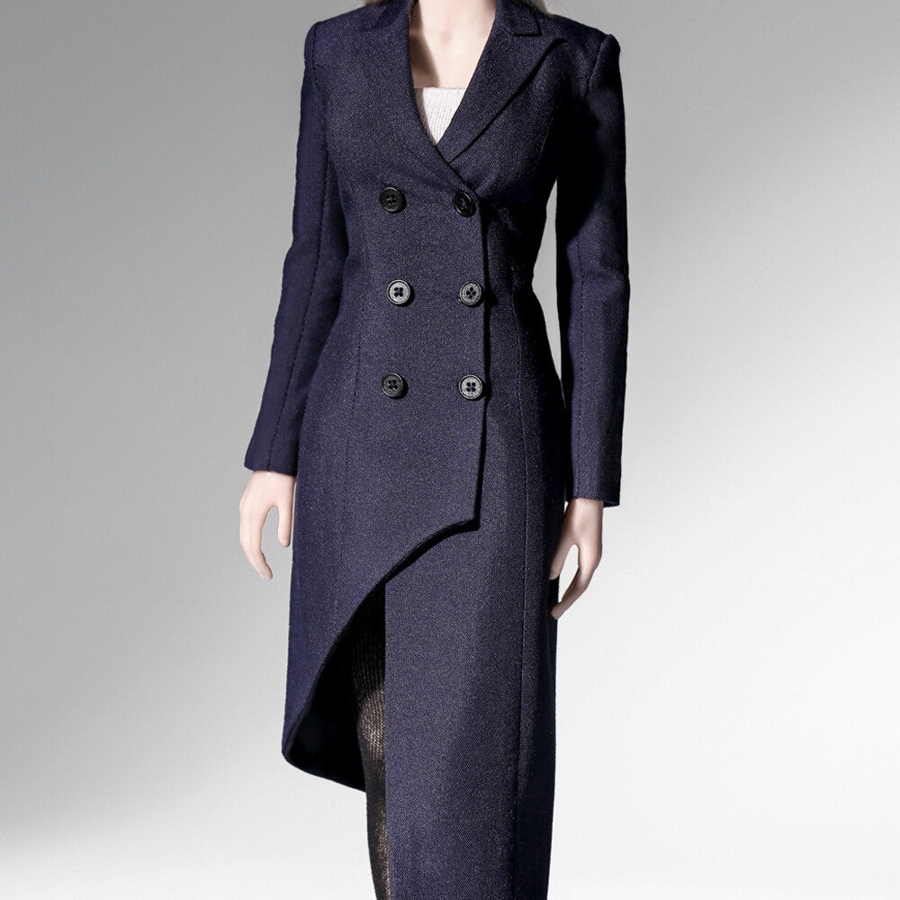 1/6 女性用春物コスチュームC (Blue)POP-X38B POP COSTUME Women's Coat 1/6 Scale Clothes Set Figure