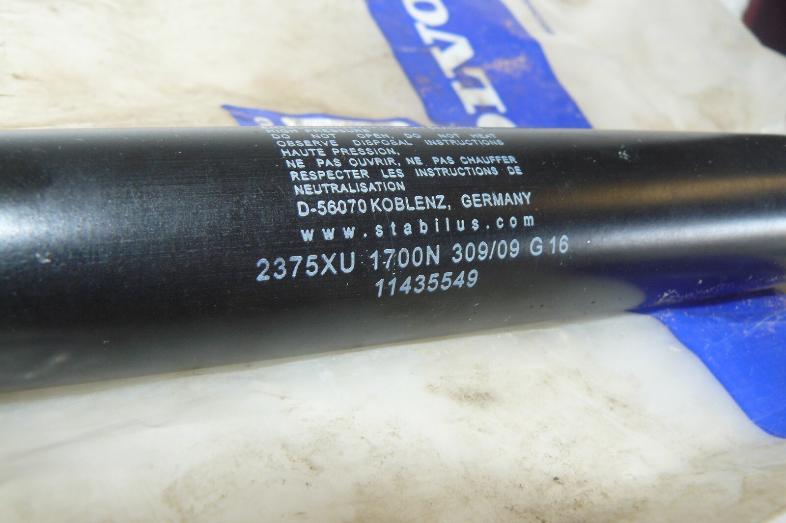 Stabilus LiftOMat 2375XU 1700N 309/09 G16 Gas Spring Volvo VOE11435549 eBay