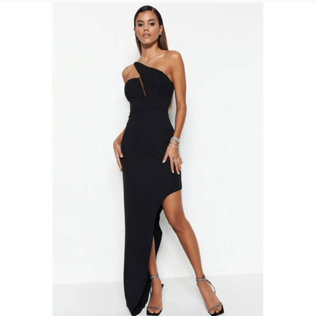 Trendyol Fitted Woven One Shoulder Asymmetrical Hem Evening Dress Size 36 US 4 | eBay Trendyol Fitted Woven One Shoulder Asymmetrical Hem Evening Dress Size 36 US 4 | eBay