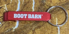 Boot Barn - Western store-  HTF Metal Keychain Bottle Opener With logo-NWOT