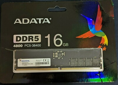 ADATA DDR5 RAM 4800mhz 16GB KIT CL40 PC5-38400 Desktop memory