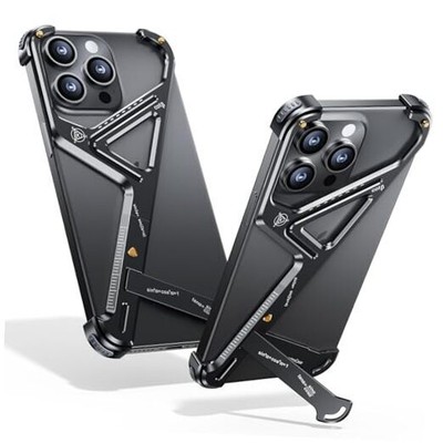 Minimalist Bumper Phone Case for iPhone 14 Pro Max, Geometric Shape Phone Black