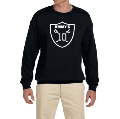 Jimmy Garoppolo Jimmy G Raiders Logo Crewneck Sweatshirt