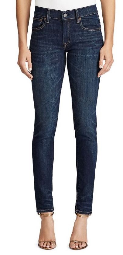 Женское поло Polo Ralph Lauren The Tompkins Skinny, темно-синее, 28