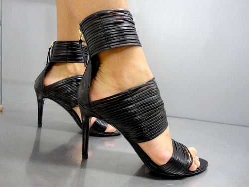 Lk Bennett Black Ribbon Gladiator Sandals Sandalen Leather Black 42 - Picture 10 of 11