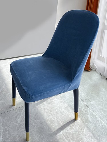 Velvet Elastic Chair Covers Dining Room Chair Seat Cover Slipcover Solid Color ↕ - Picture 22 of 30