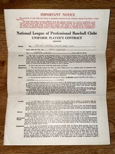 1945 CUBS: NL Contract SIGNED: Cecil Garriott, D.1990 (w/ Ford Frick HOF)