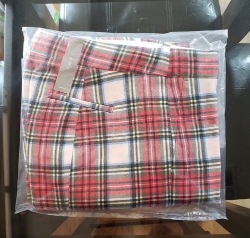 New J.Crew Tall Willa cropped flare pant in Snowy Stewart tartan Sz 0 Tall $188 - Picture 6 of 13