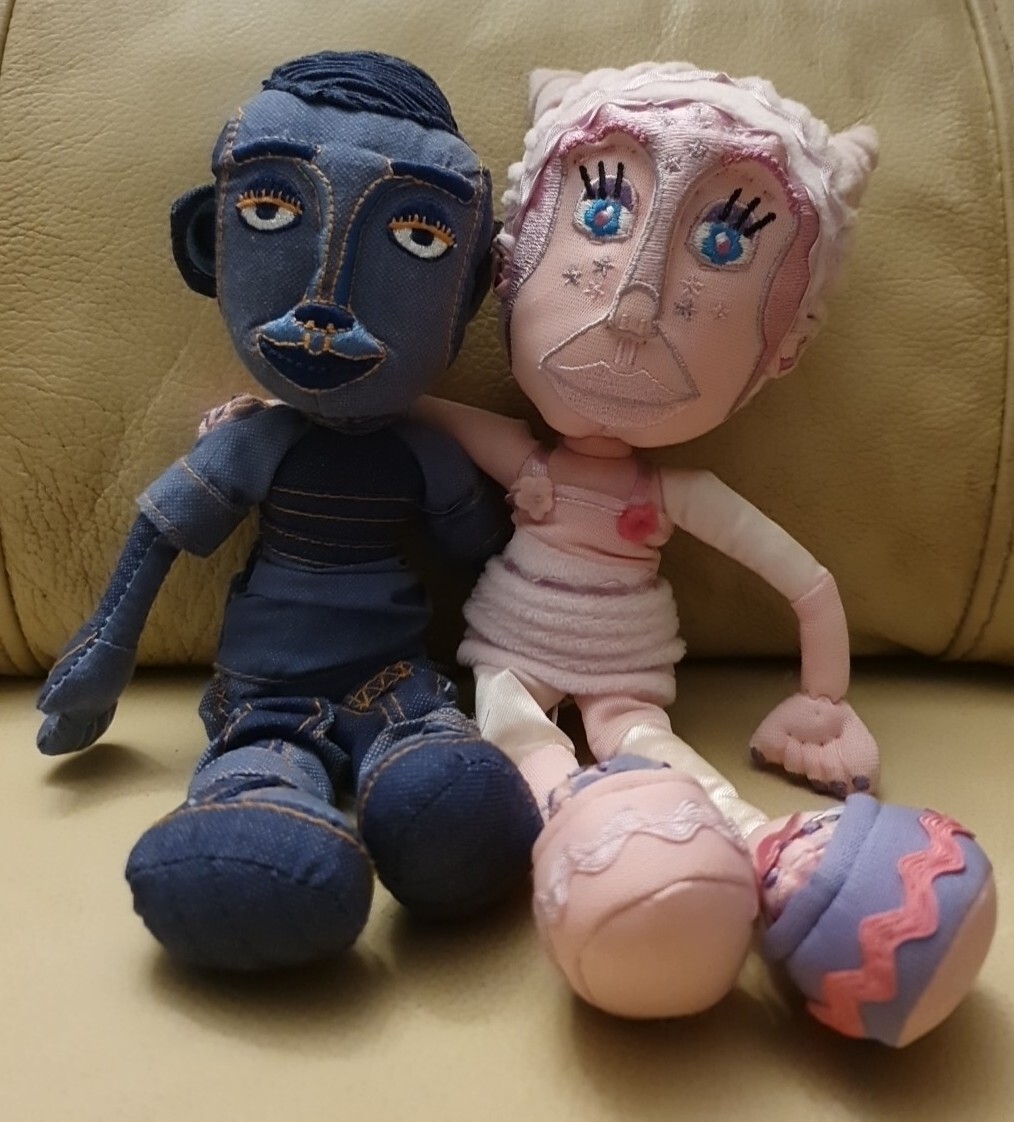 ぬいぐるみ The American Designer Collection Spanky Darren Denim and Lisa Weaver Rag Dolls Advertising Comfort Fabric