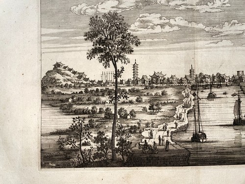 CHINA KAJUTSIU (GAOYOU) 1665 JOHAN NIEUHOF LARGE ANTIQUE ENGRAVED VIEW - Picture 2 of 6