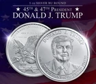 5 X 1 oz President Donald J. Trump 45th & 47th President BU Silver Round .999