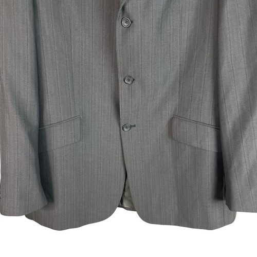 NEW Banana Republic Wool/Polyester Blend Blazer Jacket Mens 46L Gray 3 Button - Picture 3 of 9