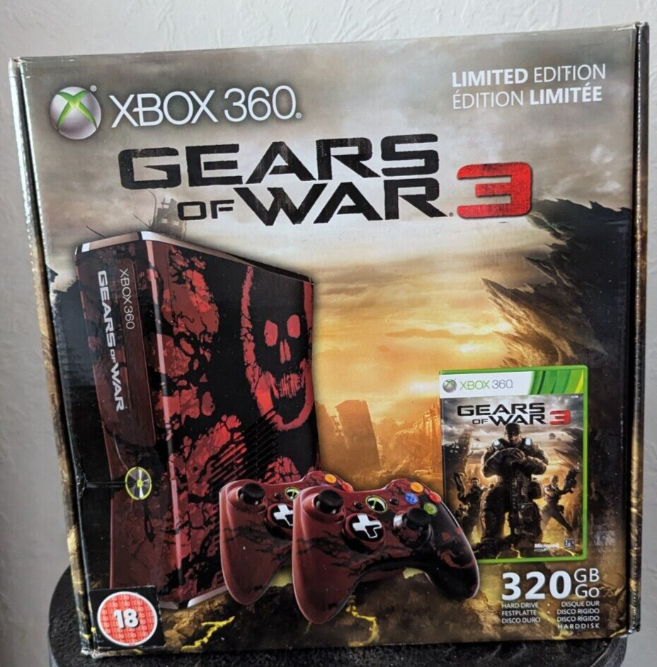 Microsoft Xbox 360 S Gears of War 3 Limited Edition 320 GB Rot 
