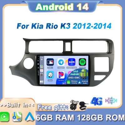 Android 14 Car Stereo Radio GPS CarPlay Head Unit For Kia Rio K3 2012-14 6+128GB