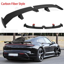 Carbon Fiber Style Pro Style Rear Trunk Spoiler Wing For Porsche Taycan 20-2024 Carbon Fiber Style Pro Style Rear Trunk Spoiler Wing For Porsche Taycan 20-2024