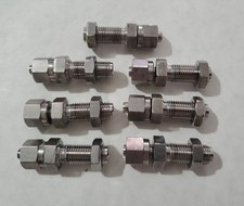 7X Swagelok 1/4" Tube PRE-SWAGED x 1/4 Tube Bulkhead Fitting Stainless Steel