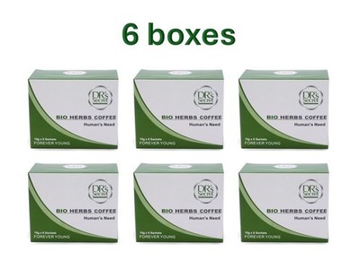 6 Boxes Instant Green Coffee Herbal Natural Herbs For Men's Energy & Wellness