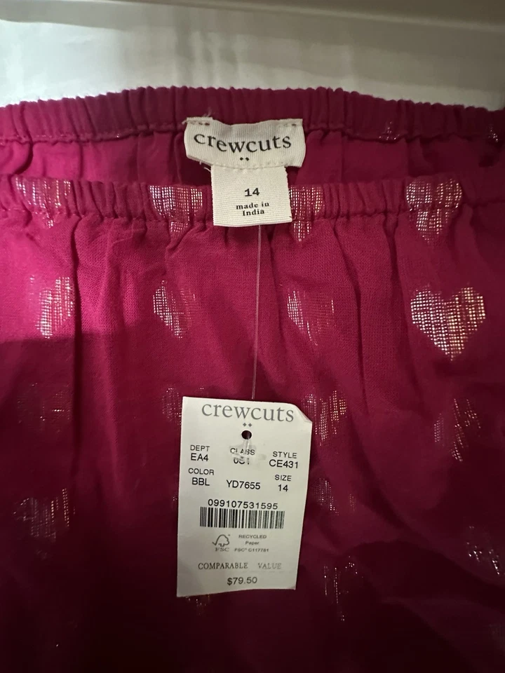 J. Vestido Crewcuts Corazones Brillantes en Niveles para Niña ~ Niña 14 Foto 3 de 4