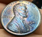1943 AU WHEAT CENT  TONER STEEL  PENNY. CLEANED/RAW/TONED.  *SC117