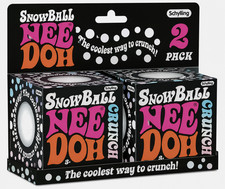 NeeDoh Snowball Crunch Stress Snow Ball Squish NUEVO ULTRA Y SÚPER RARO Paquete de 2