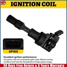1Pack 27301-04110 Ignition Coil for HYUNDAI i20 GB 1.0 2015 to 2021 G3LC Black