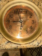 U.S. Maritime Chelsea Ships Clock Bronze No Key