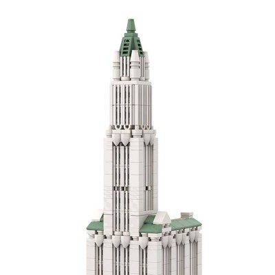 1/800 Scale Woolworth 1110 teile Building Blocks Set MOC-126951 ab 18 Jahren