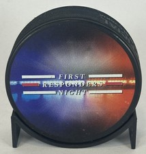 NEW YORK RANGERS FIRST RESPONDERS NIGHT LIMITED EDITION HOCKEY LOGO PUCK