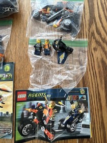 LEGO Agents 2.0 8969 4-Wheeling Pursuit + 8967 Gold Tooths Getaway 100% Complete