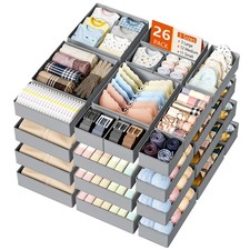 Drawer Organizer Clothes Storage - 26 Pack Baby Dresser Organizer for Nursery...